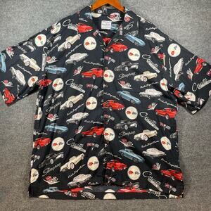 GM by David Carey Corvette Stingray Shirt Men's 3X Button Up Short Sleeve